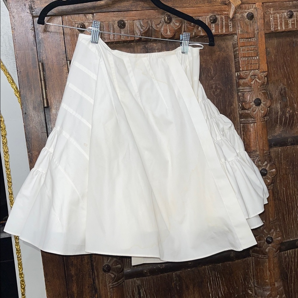 Azzedine Alaïa Vintage Cotton Couture Skirt Full Volume Silhouette Rare Sze 40/4